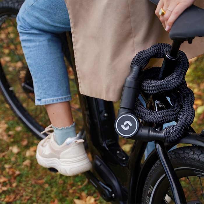 Het kasteel van Serea op een fiets.